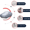 Waterproof Car Body Cover For Honda Amaze With Mirror Pockets - Image 2