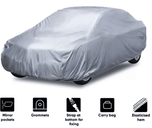 Waterproof Car Body Cover For Honda Amaze With Mirror Pockets - Image 4