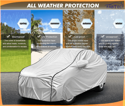 Waterproof Car Body Cover for Honda Amaze with Triple Stitched - Image 2