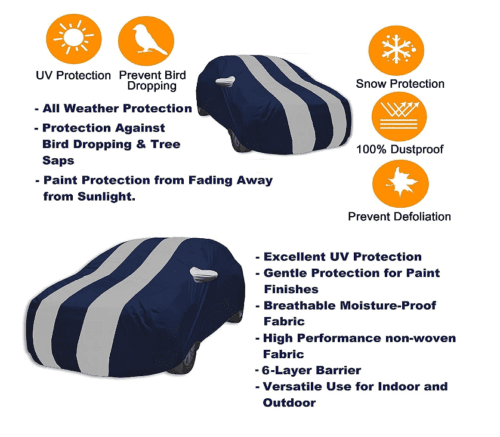 Honda Brio Car Body Water UV-Ray and Dust Resistance Cover - Image 2