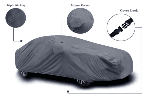 Honda City Car Body Cover Waterproof with Triple Stitched - Image 4