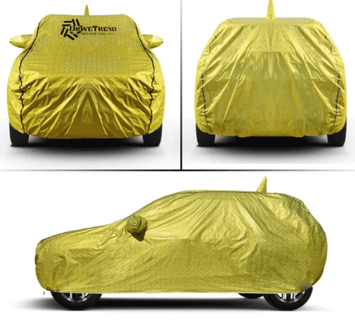Honda BR-V Car Body Cover With Mirror Pockets Yellow Color - Image 3