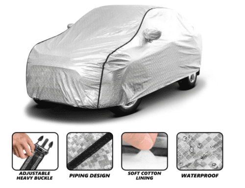 Waterproof Car Body Cover for Honda Jazz with Triple Stitched - Image 3