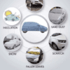 Waterproof Car Body Cover For Honda Jazz With Mirror Pockets - Image 3