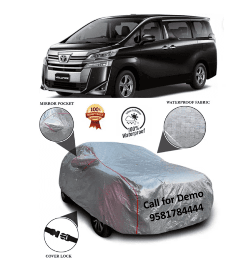 Car Body Cover For Toyota Vellfire With Mirror Pockets Silver