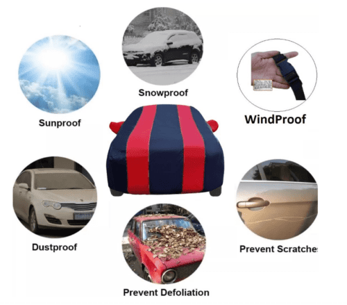 Car Cover for Ford EcoSport with Mirror Pockets Triple Stitched - Image 4