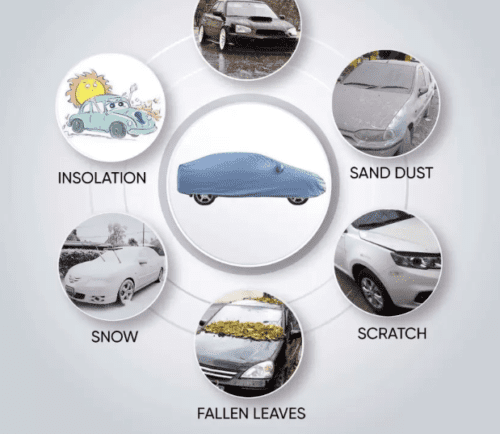 Car Body Cover For Ford Aspire With Mirror Pockets Waterproof - Image 3