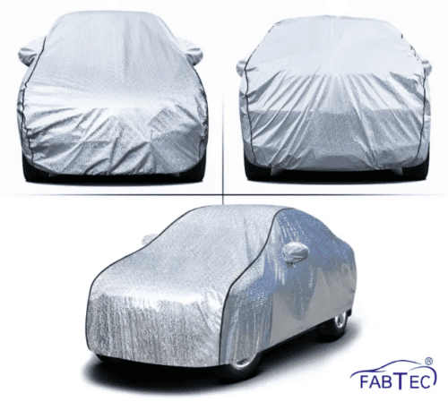 Car Body Cover For Renault Kwid With Mirror Pockets Silver - Image 3