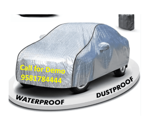 Car Body Cover For Renault Kwid With Mirror Pockets Silver