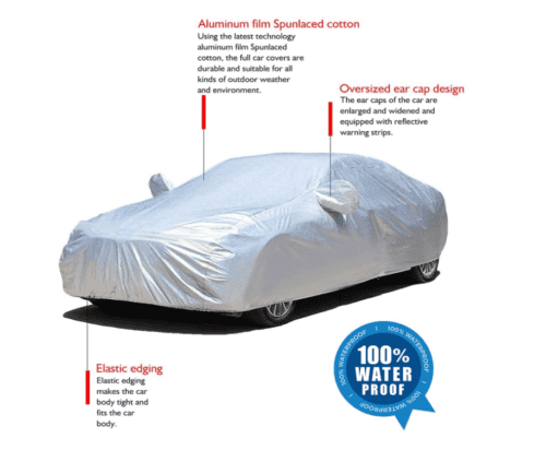 Waterproof Car Body Cover for Nissan Sunny Triple Stitch - Image 3