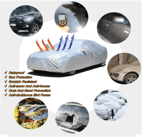 Waterproof Car Body Cover for Nissan Sunny Triple Stitch - Image 4