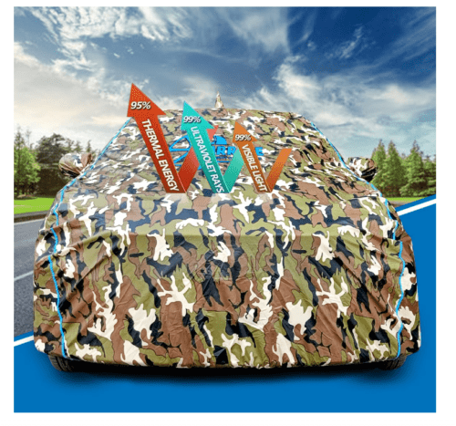 Skoda Kushaq Car Body Cover Waterproof With Antenna Pocket - Image 4