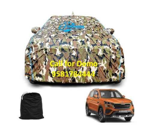 Skoda Kushaq Car Body Cover Waterproof With Antenna Pocket