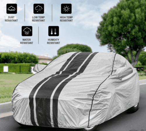 Waterproof Car Body Cover for Skoda Slavia with Mirror Pocket - Image 2