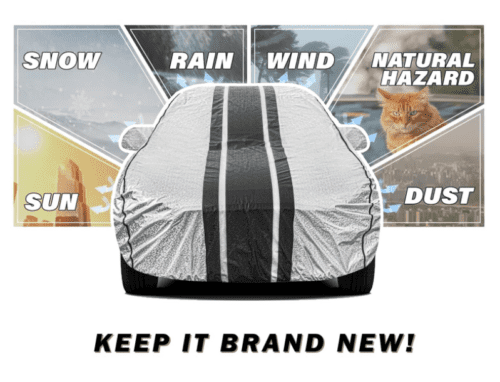 Waterproof Car Body Cover for Skoda Slavia with Mirror Pocket - Image 3
