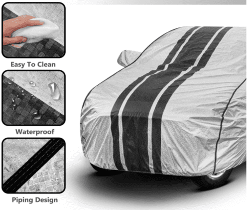 Waterproof Car Body Cover for Skoda Slavia with Mirror Pocket - Image 4