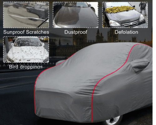 Waterproof Car Body Cover For Skoda Slavia With Mirror Pockets - Image 2