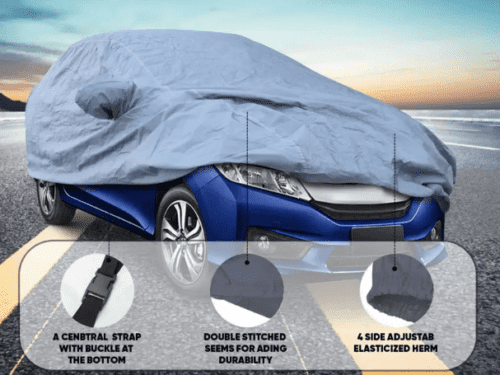 Waterproof Car Body Cover For Skoda Rapid With Mirror Pockets - Image 2