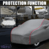 Car Body Cover Compatible with Skoda Rapid with Mirror Pockets - Image 2