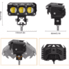 Fog Lamp LED Unit for Hyundai Eon 60W 3 Lens - Image 2