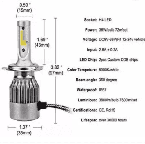 LED Fog Light for Tata Indica Vista Fog Lamp - Image 3
