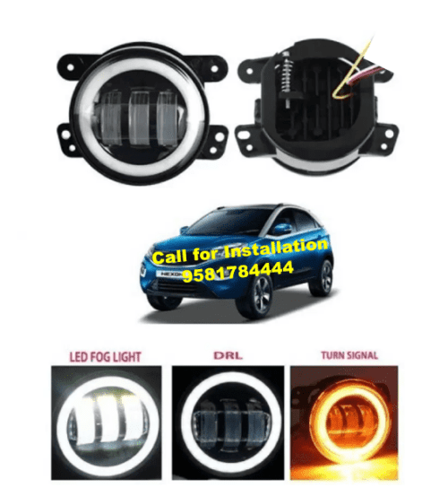 LED Fog Lamp Unit for Tata Nexon Included Bulb