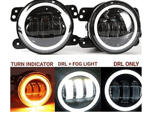 LED White fog lamp 4 inch 60w for Mahindra Thar - Image 3