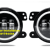 LED White fog lamp 4 inch 60w for Mahindra Thar