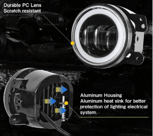 LED Fog Lamp Unit for Mahindra Thar Included Bulb - Image 3