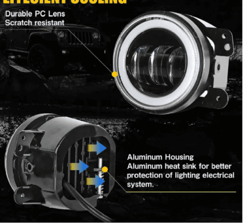 Chevrolet Enjoy 4 Inch LED Fog Light Unit - Image 2