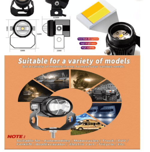 Twin Mini LED Lights Amber and White For KIA Seltos - Image 4