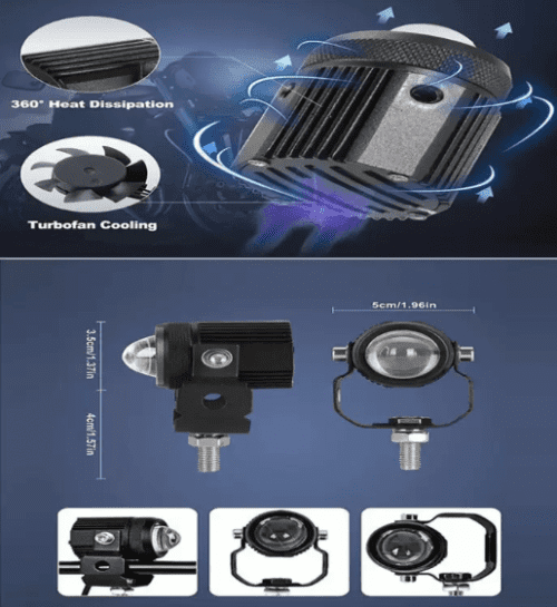 Twin Mini LED Lights High Beam For Glanza Toyota - Image 2
