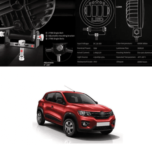 LED Fog Light Unit for Renault Kwid Fog Lamp - Image 4