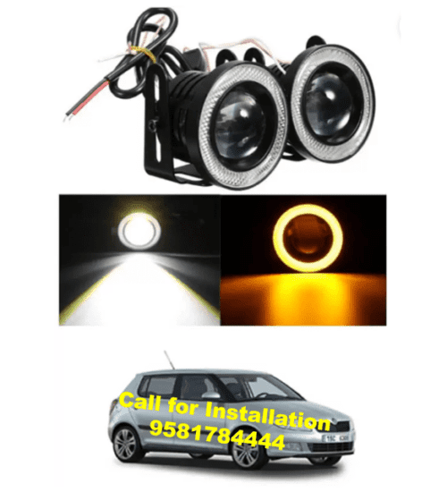 Angel Eye LED Fog Light Unit for Skoda Fabia Car