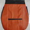 Leather Car Seat Cover for Maruti Alto Orange-Black Color - Image 2