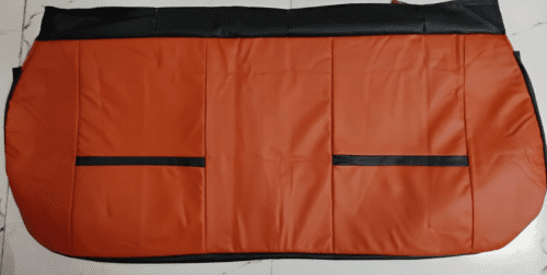 Leather Car Seat Cover for Maruti Alto Orange-Black Color - Image 3