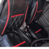 Leather Car Seat Cover For Maruti Alto 800 Black-Red Color - Image 2