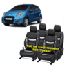 Maruti A-Star PU Leather Car Seat Cover Black-Silver Color