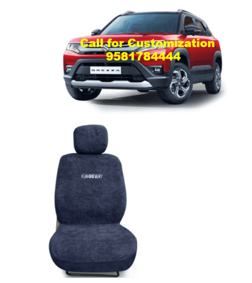 Cotton Fabric Car Seat Covers Compatible with Maruti Brezza