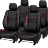 Maruti Brezza Car PU Leather Car Seat Cover black-Red Color - Image 2