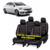 Maruti Ciaz Car Premium Leather Seat Cover Black-Red Color