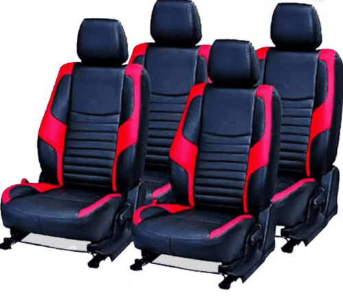 Maruti Ritz PU Leather Car Seat Cover Block-Red Color - Image 2