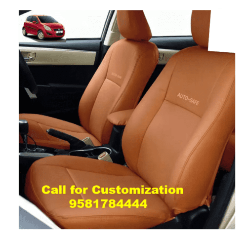 Leather Car Seat Cover For Maruti Ritz Orange Color