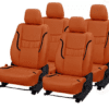 Orange Color Leather Car Seat Cover For Maruti S-Presso - Image 2