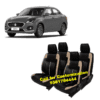 PU Leather Car Seat Cover For Maruti Dzire Black-Beige Color