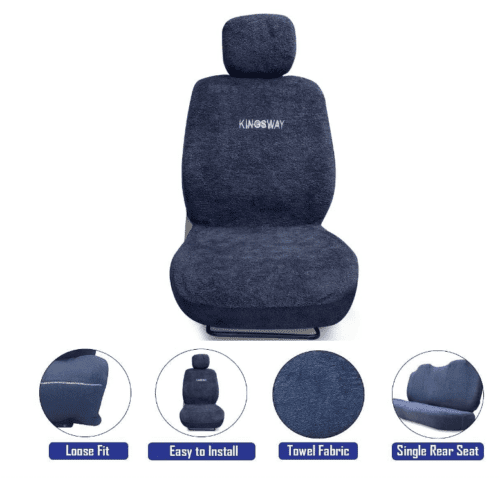 Towel Cotton Fabric Car Seat Covers Compatible with Maruti Wagon-R - Image 5