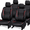 PU Leather Car Seat Cover For Hyundai Verna Black Color - Image 2