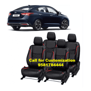 PU Leather Car Seat Cover For Hyundai Verna Black Color