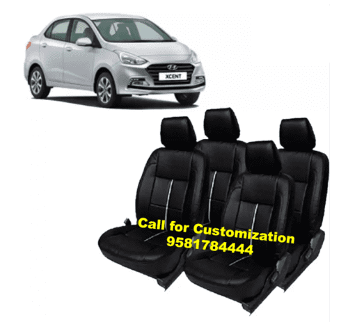 Hyundai Xcent Car Leather Car Seat Cover Black Color