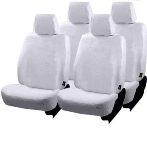 Tata Indica Car Cotton Seat Cover White Color - Image 2